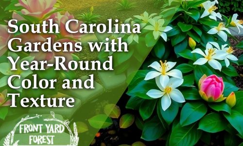 Eco-friendly lawn alternative with clover and wildflowers designed by Front Yard Forest, Lexington, SC