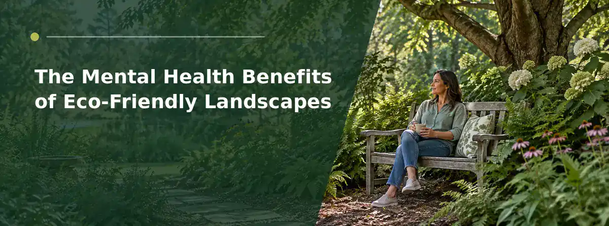 The Mental Health Benefits of Eco-Friendly Landscapes - Front Yard Forest sustainable landscaping blog