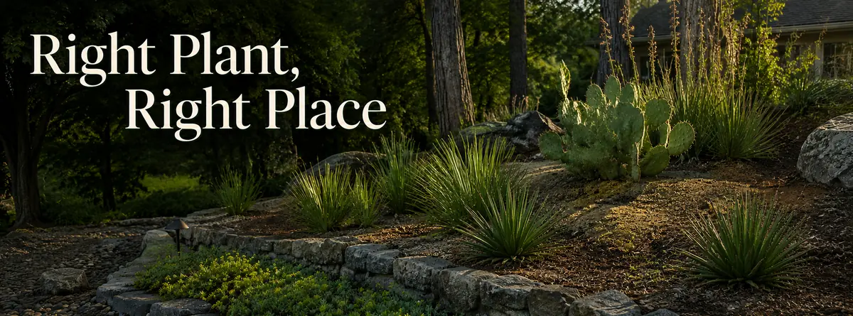Native succulents placed by sunlight and drainage needs in a South Carolina landscape